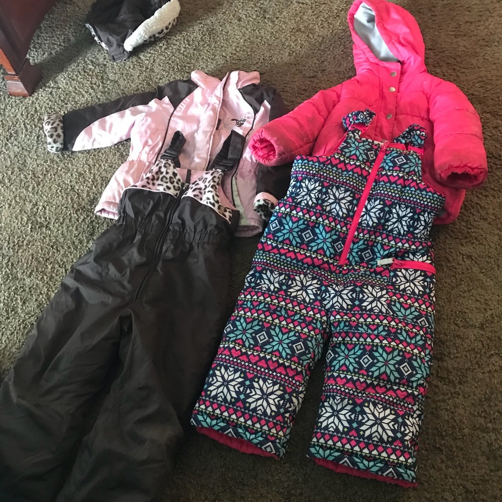 Girls coat and snow-pants sets both 3T
